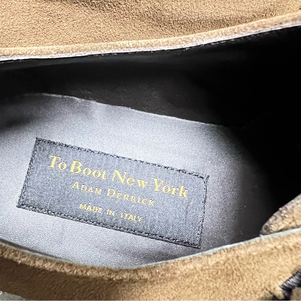 New Mens To Boot New York Bower Mid Brown Suede Monkstrap Loafers Oxfords - Picture 8 of 9